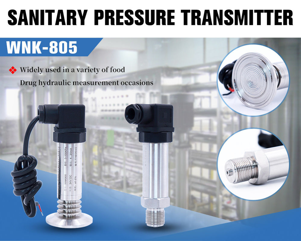 Bộ truyền áp suất màng xả 4-20mA 0,5-4,5V cho vệ sinh cấp thực phẩm